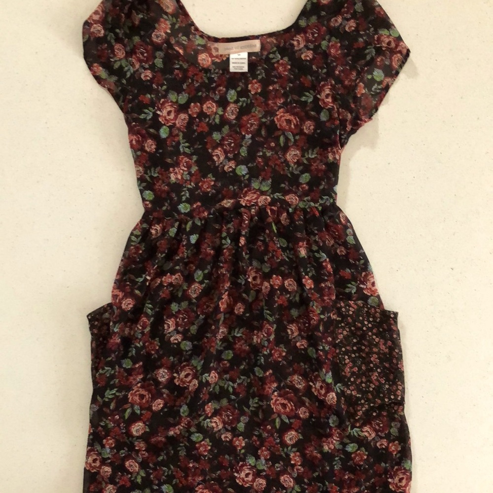Sheer Floral Dress With Pockets by Band of Gypsies